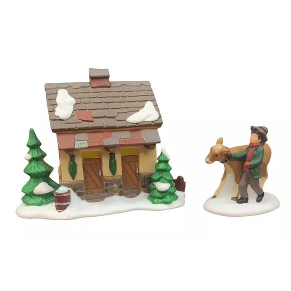 Dept. 56‎ Dickens Village Tending The New Calves 58395 In Box Retired - Picture 1 of 8